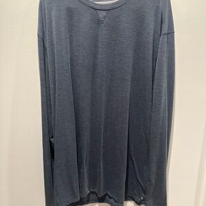 johnnie-O Gray Long Sleeve Tee Classic Crew